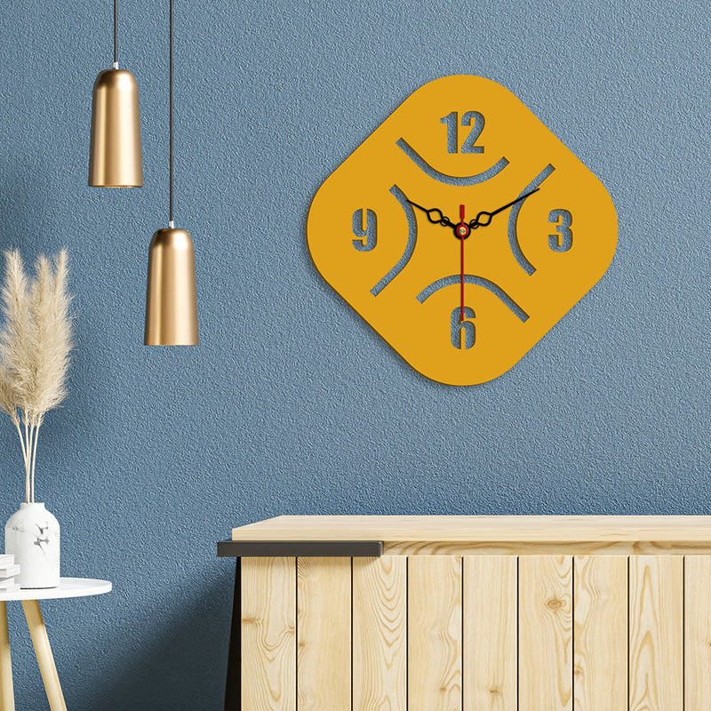 Rhombus Shape Designer Wooden Wall Clock