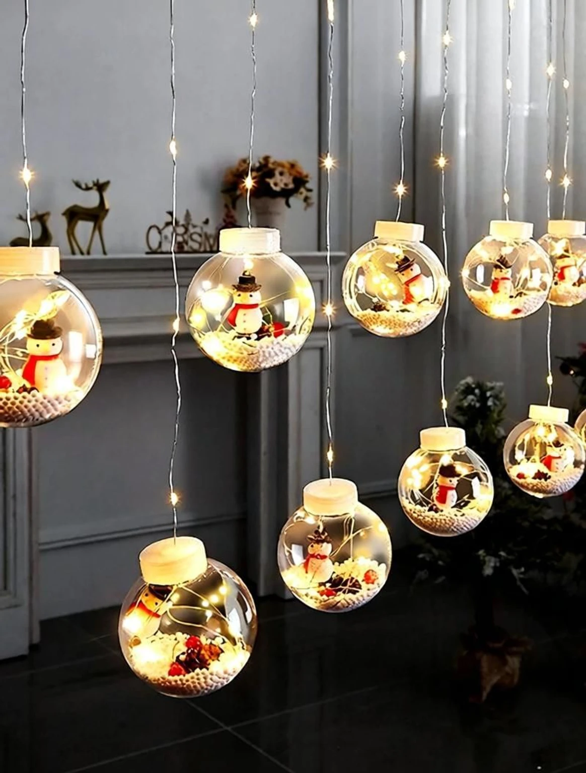 138 LEDs 2.49 m Yellow Steady Santa Claus Rice Lights (Pack of 1)