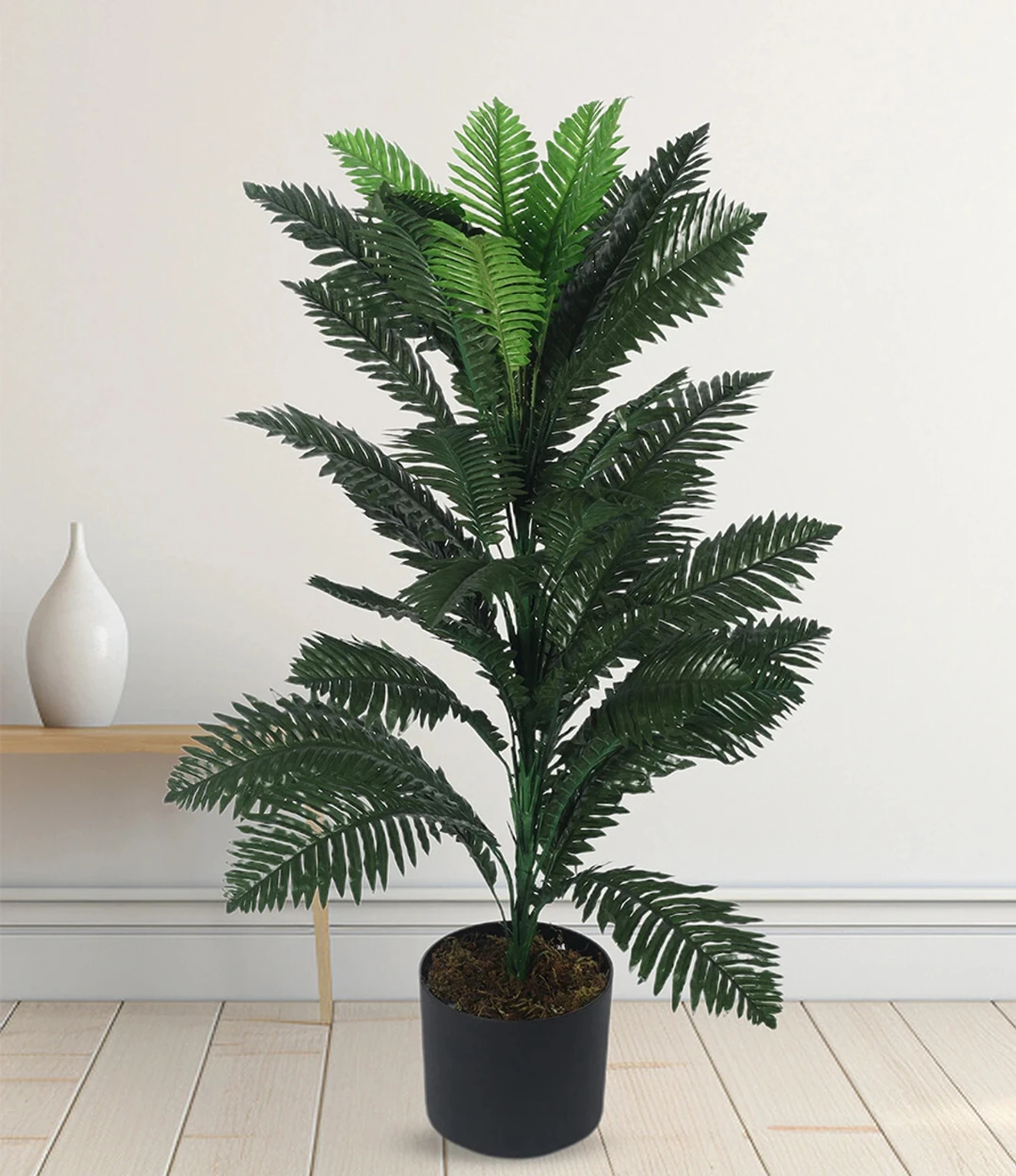 47inch Artificial Areca Plants With Black Pot|Home Decor,Office Décor Bonsai Artificial Plant  with Pot (120 cm, Green)